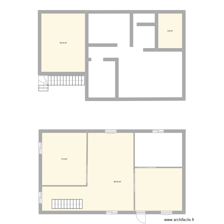 LIAS RDC. Plan de 4 pièces et 93 m2