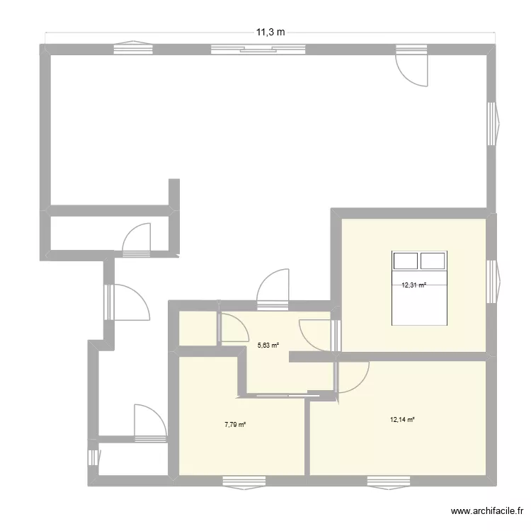 maison essai plan. Plan de 4  et 38 m²