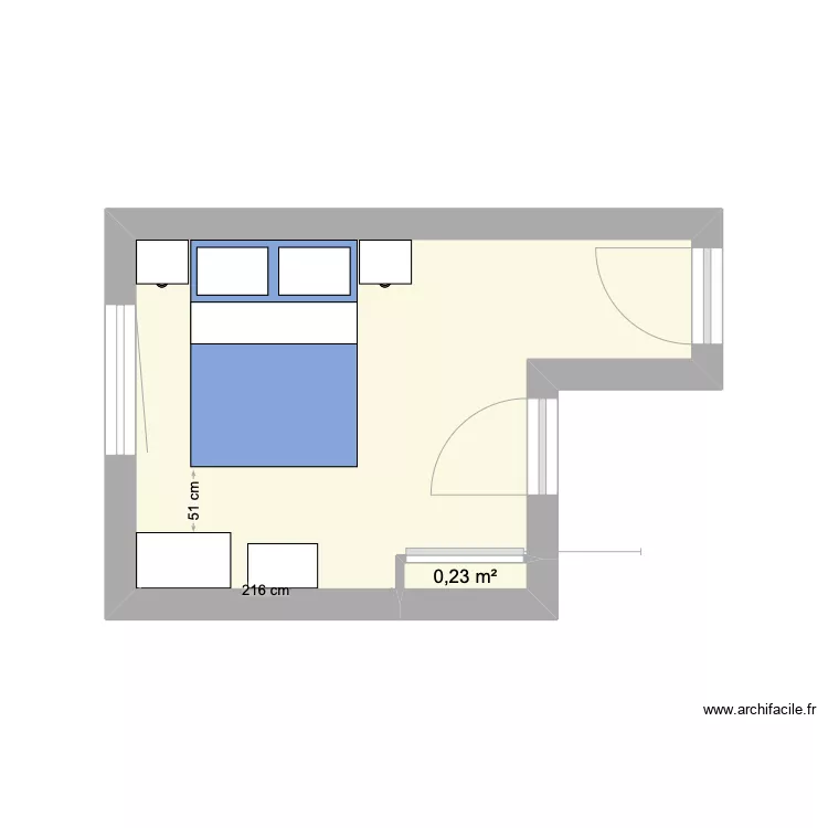 Chambre TK 3. Plan de 