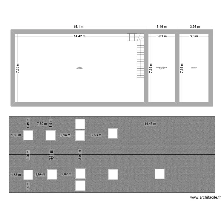 MAISON. Plan de 3 et 159 m² MAISON. Plan de 3 et 159 m²