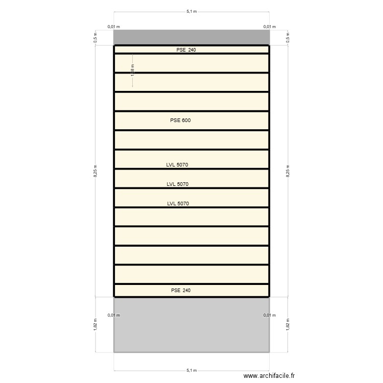 PLAN TOIT 2. Plan de 16 pièces et 51 m2