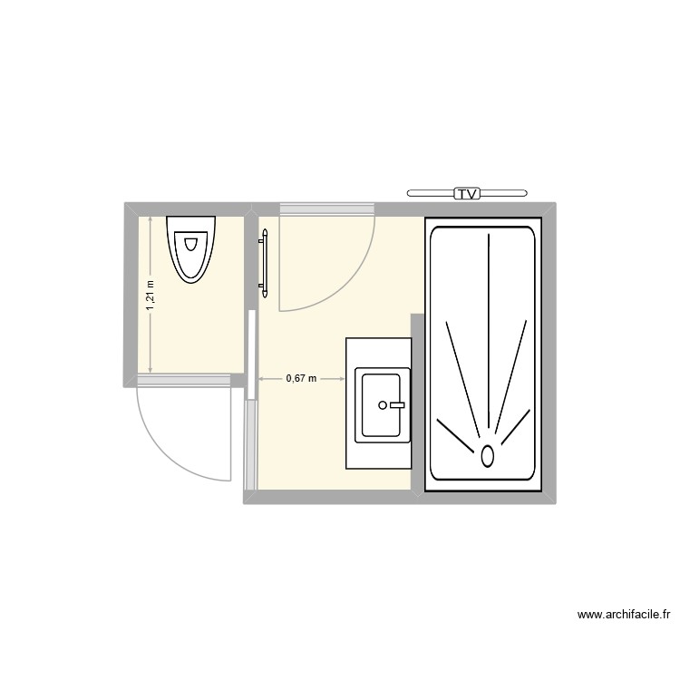 SDB Julie et Nico. Plan de 0 pièce et 0 m2