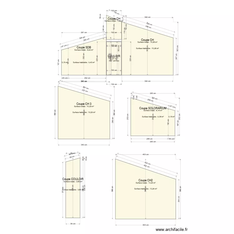 CHEBELIN ETAGE. Plan de 