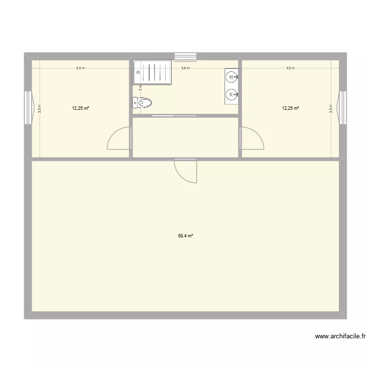 plan. Plan de 5  et 97 m²