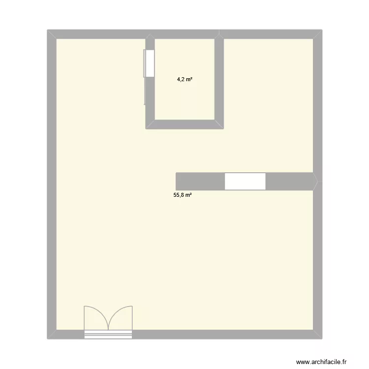 Popins. Plan de 2 et 60 m² Popins. Plan de 2 et 60 m²