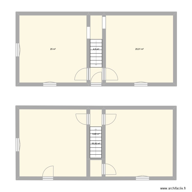 Aimargues existant. Plan de 5 pièces et 109 m2
