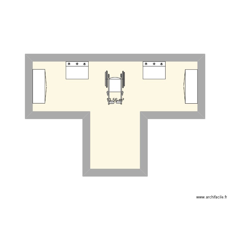 cave. Plan de 1 pièce et 14 m2