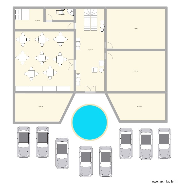 ureki 1. Plan de 8 pièces et 253 m2