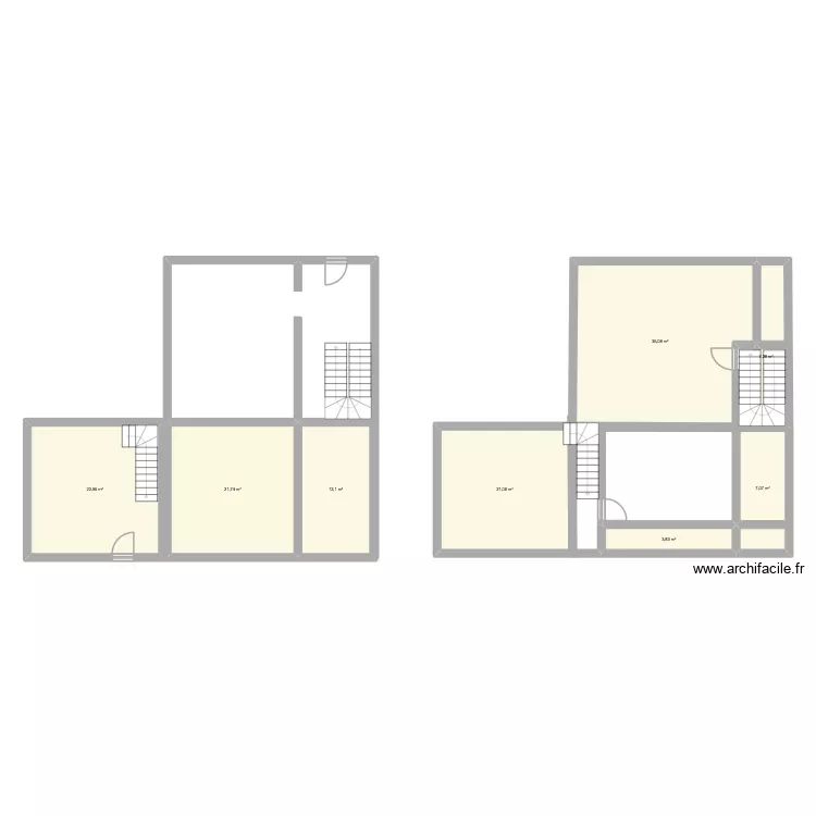 maison nanthiat. Plan de 8  et 132 m²