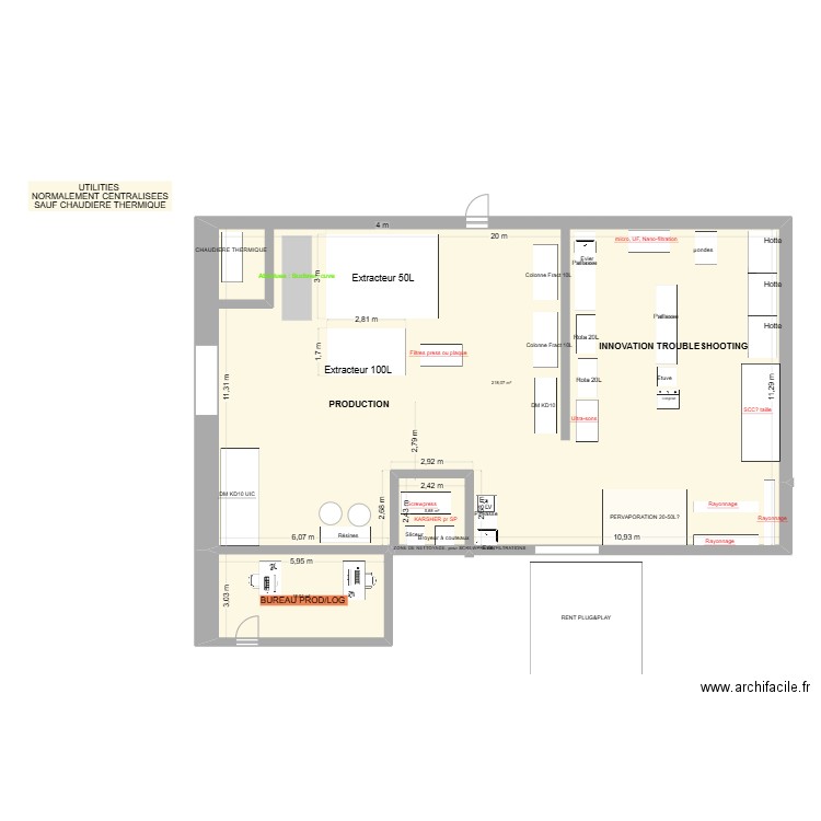 hall pilote ROSE DE MAI G. Plan de 3 pièces et 242 m2