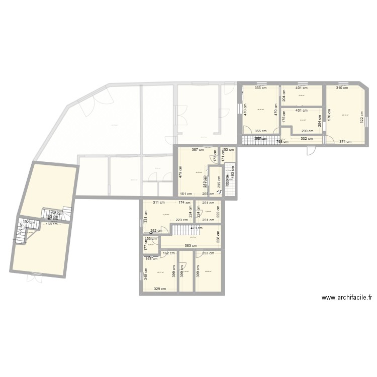 maison mamie bureau 4.1. Plan de 34 pièces et 497 m2