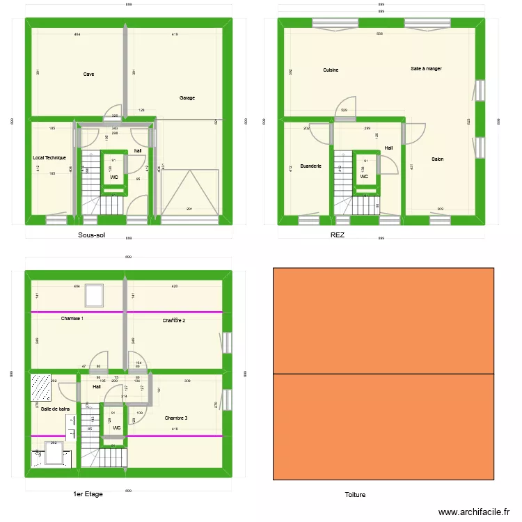 Pont Jumel&eacute;es 3. Plan de 22  et 191 m²