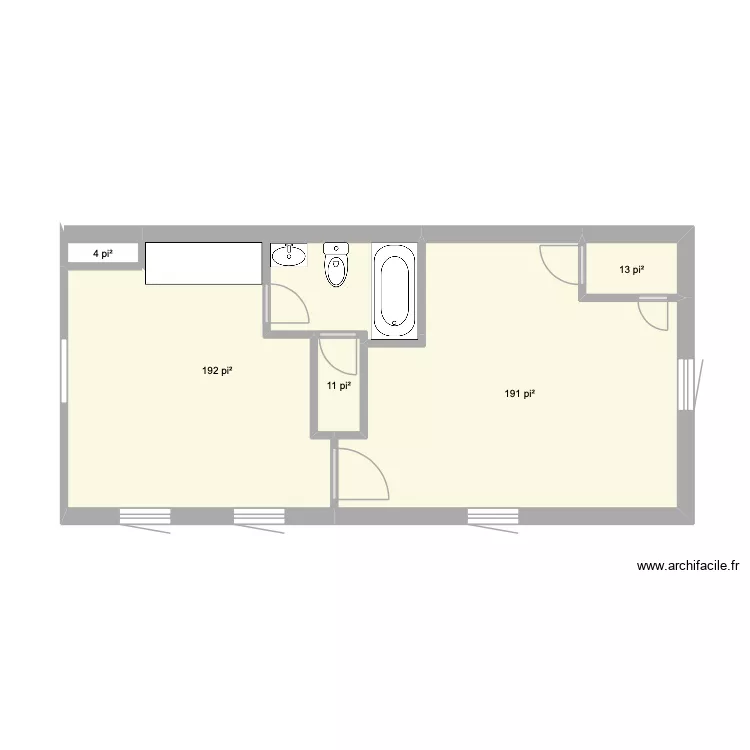 402 Victoria modifié. Plan de 5 et 38 m² 402 Victoria modifié. Plan de 5 et 38 m²