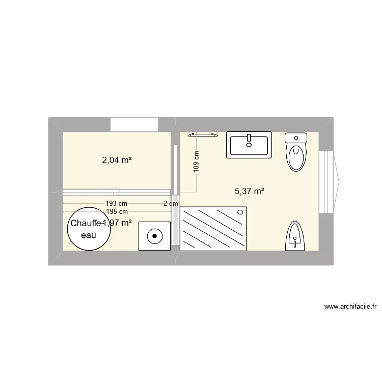bagno amici. Plan de 
