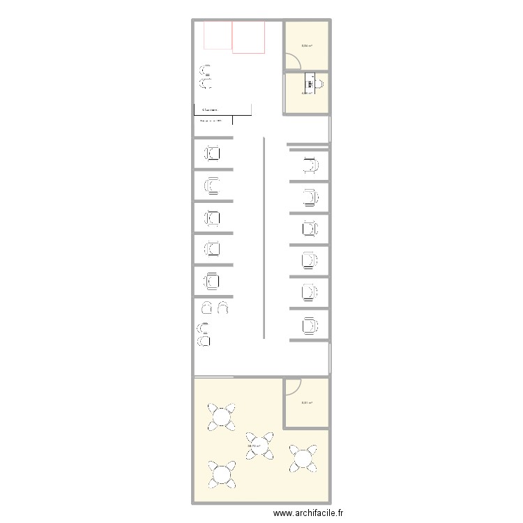 AMBU. Plan de 4 pièces et 52 m2