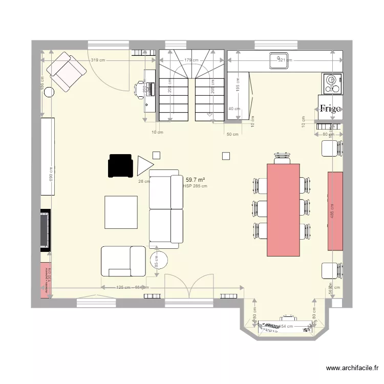 Iquique- Salon 2. Plan de 1 pièce et 60 m²