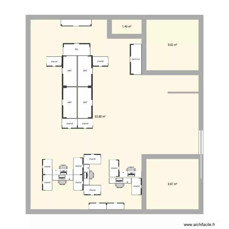 AT VALERIE. Plan de 4  et 103 m²