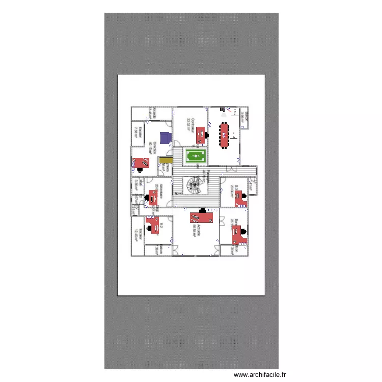 bureaux R+2 ZAWAD. Plan de 