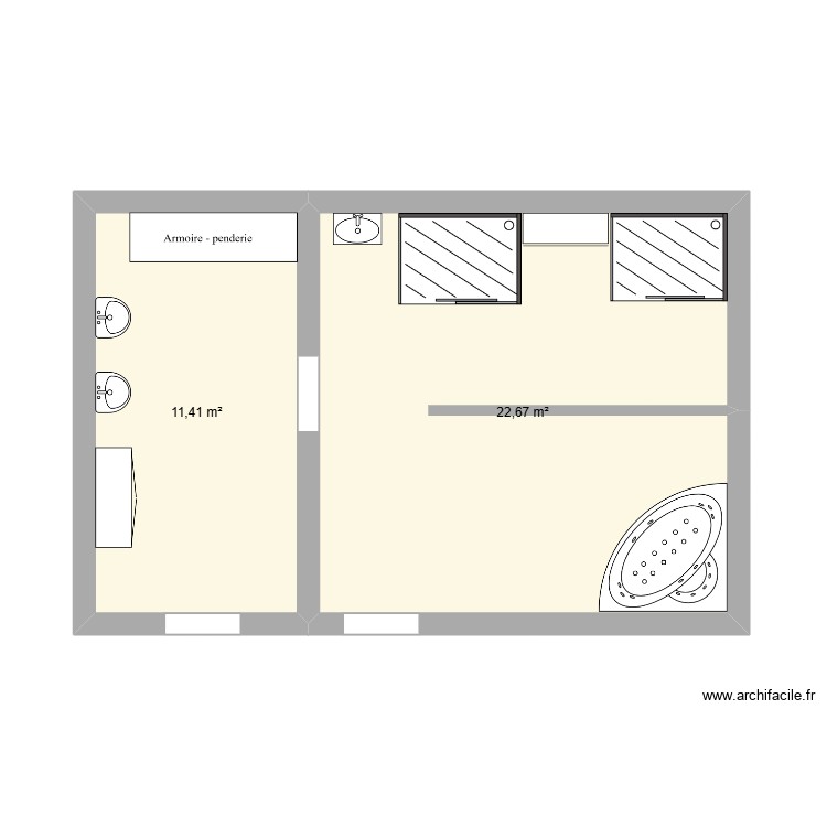 Salle de bain convivencias. Plan de 0 pièce et 0 m2