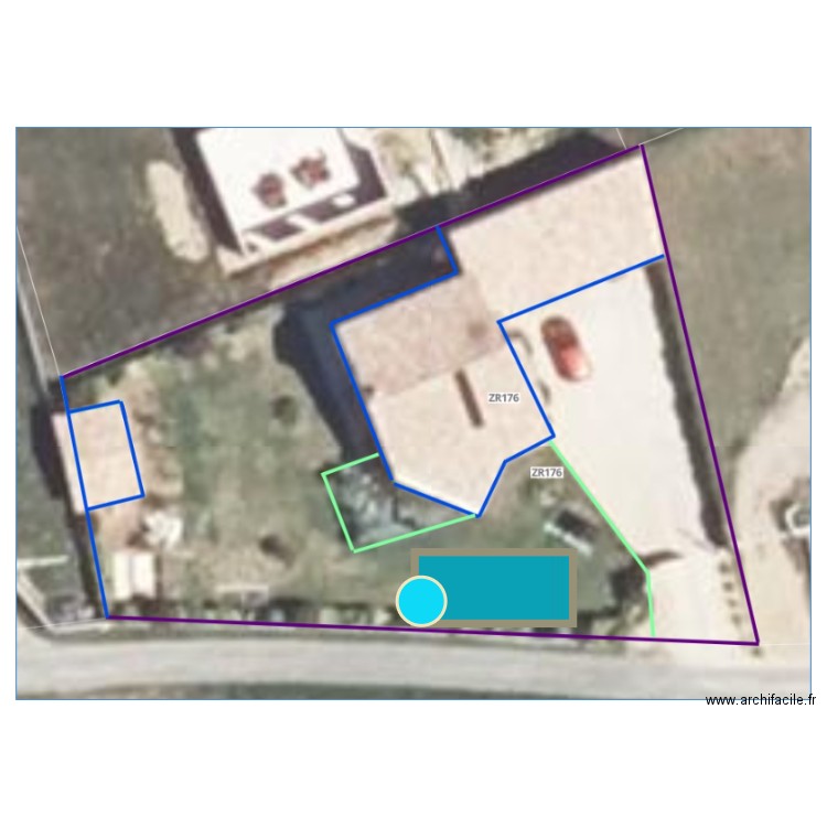 piscine. Plan de 0 pièce et 0 m2
