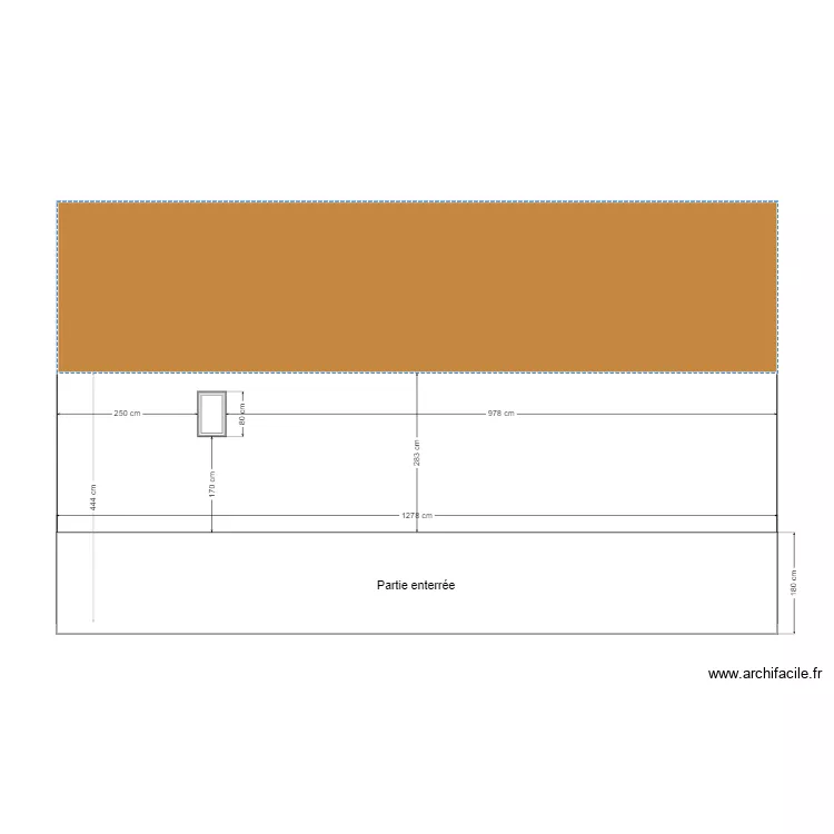 FACADE NORD INITIAL. Plan de 