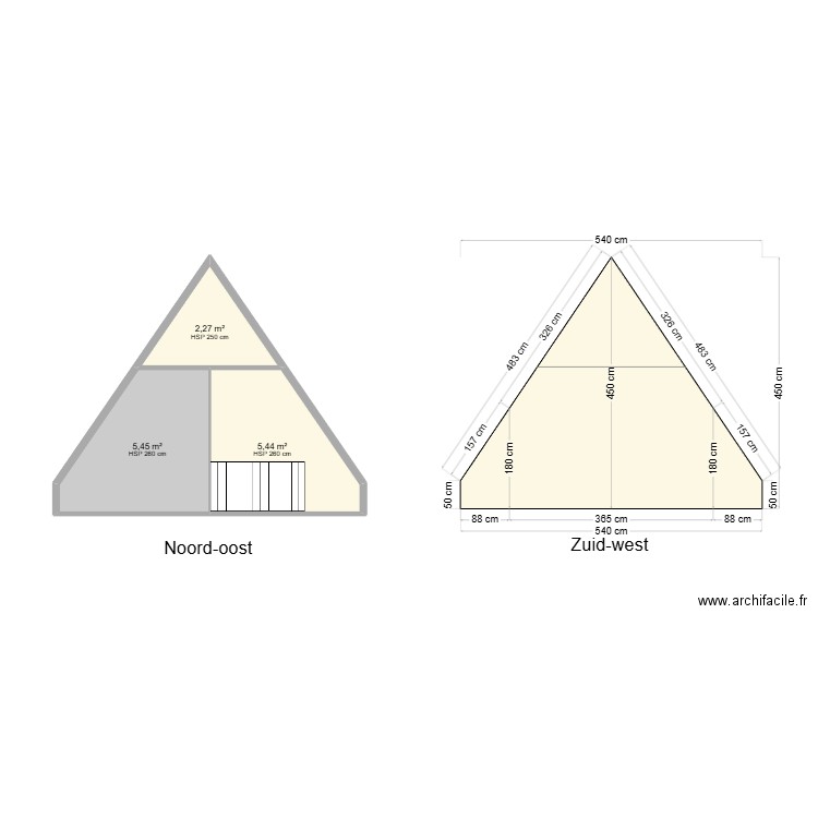 maarten zijkanten. Plan de 7 pièces et 59 m2
