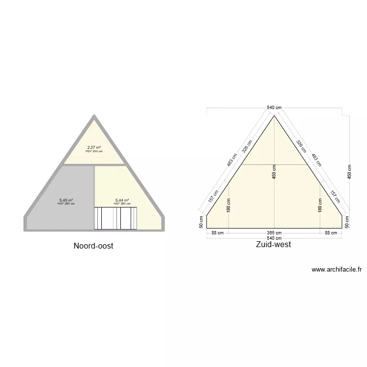 maarten zijkanten. Plan de 7  et 59 m²