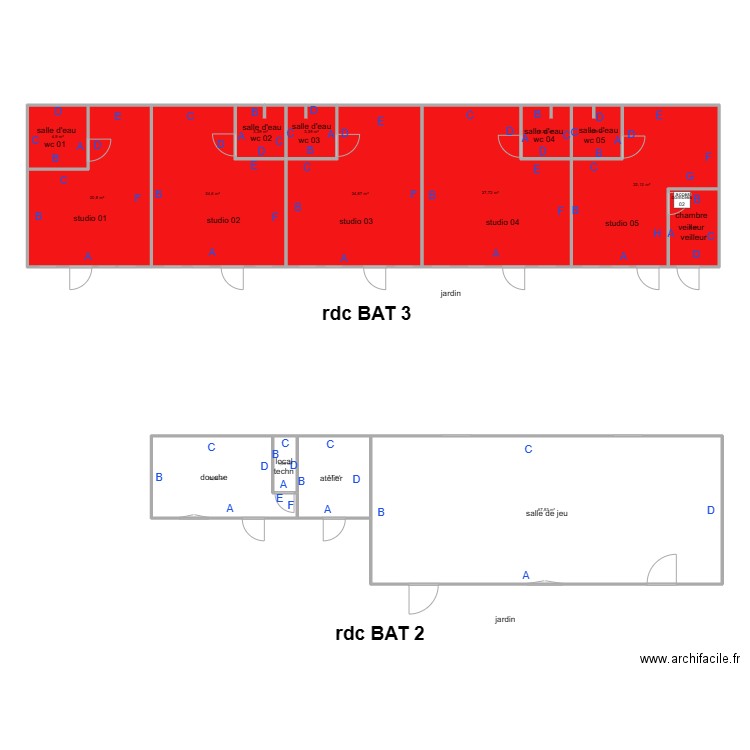 LA TRANCHE SUR MER salvert bat 2 et 3 PLOMB. Plan de 0 pièce et 0 m2
