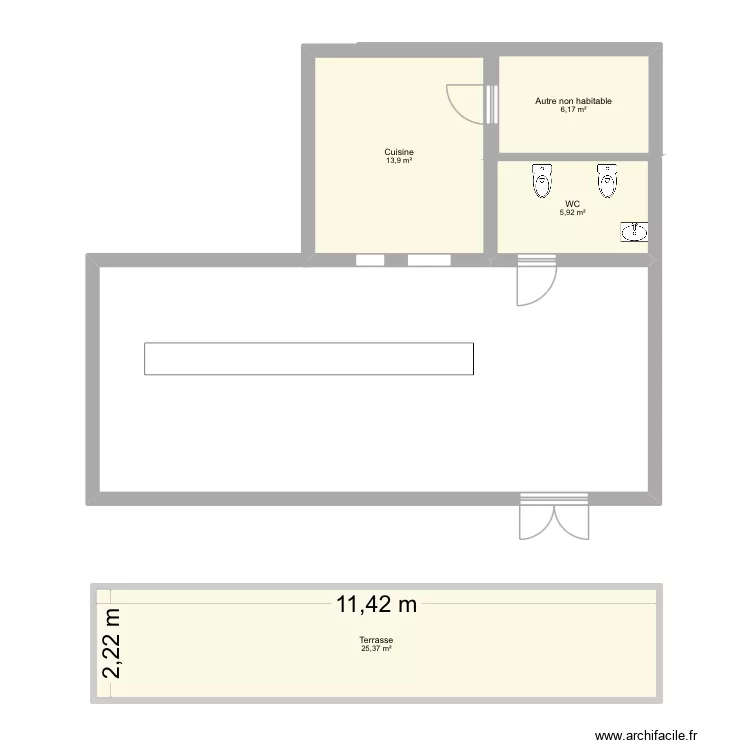 French touch. Plan de 4 et 51 m² French touch. Plan de 4 et 51 m²