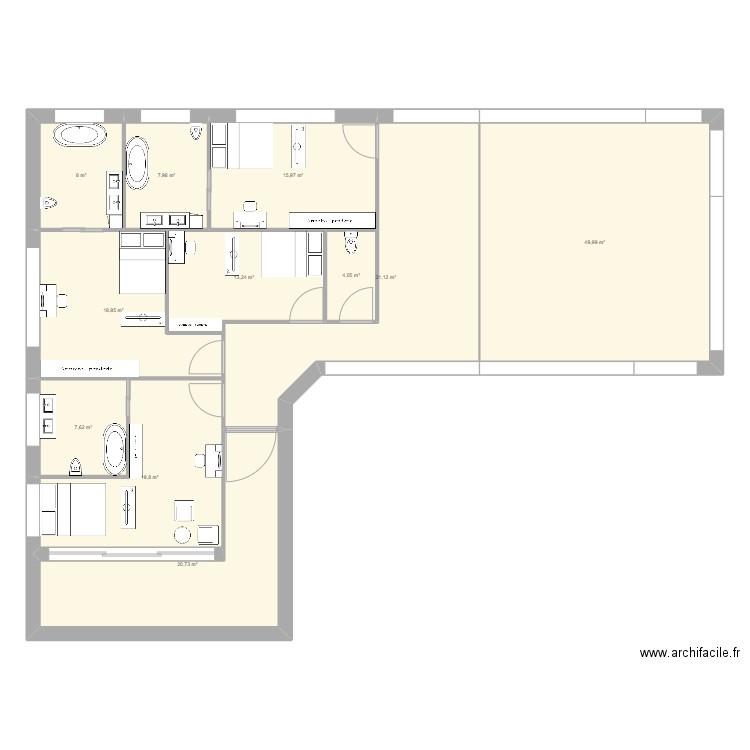 etage. Plan de 0 pièce et 0 m2