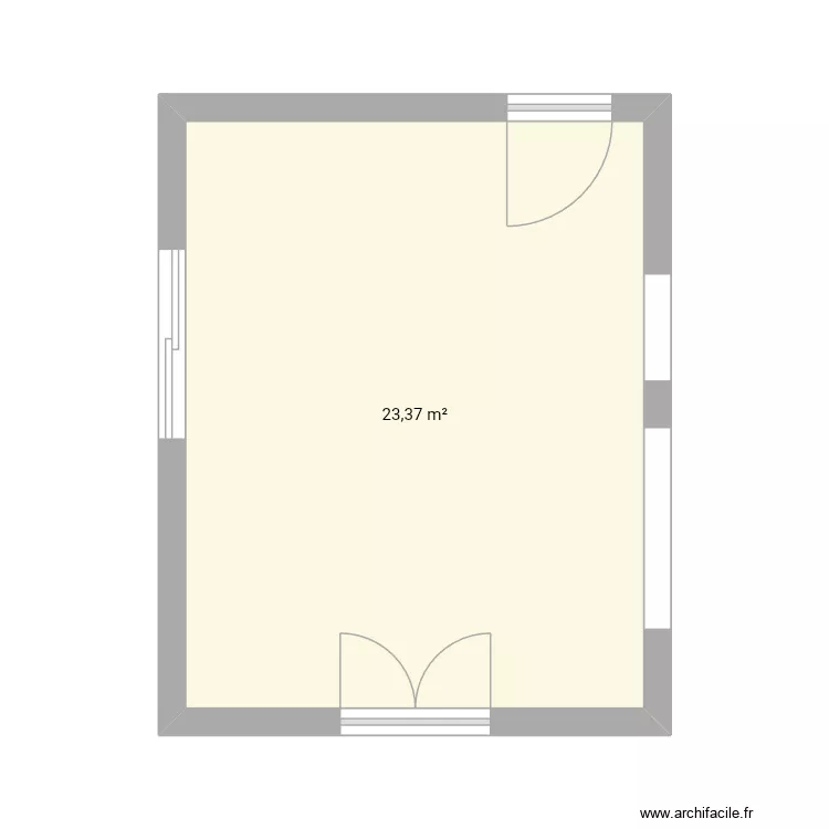 Cuisine. Plan de 1 Pièce et 23 m² Cuisine. Plan de 1 Pièce et 23 m²