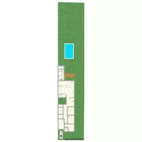config 3 chambre jardin + patio + en L