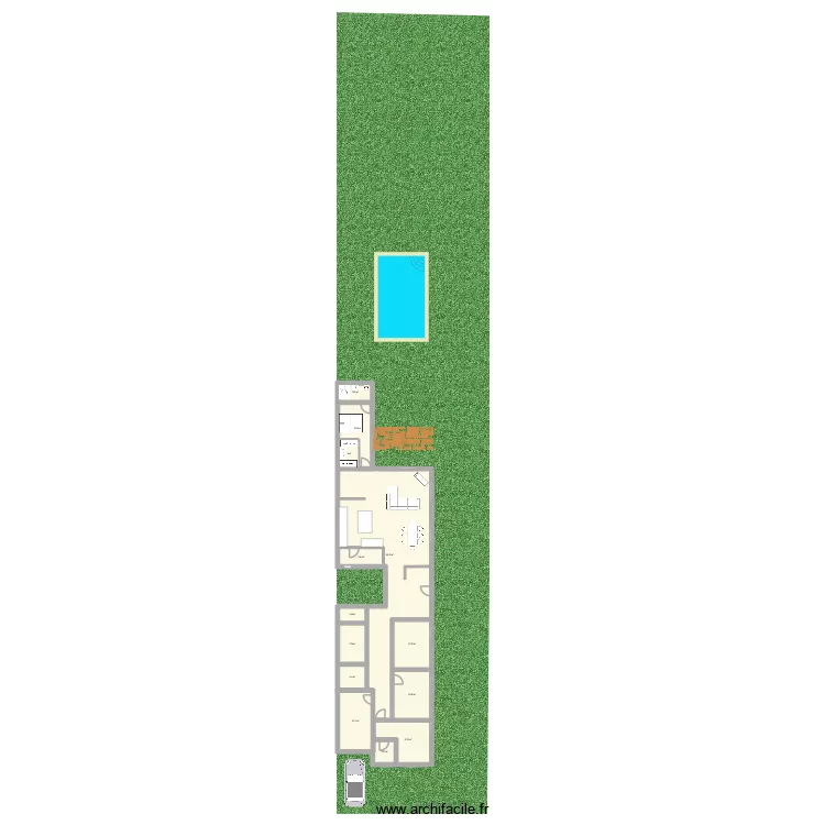 config 3 chambre jardin + patio + en L. Plan de 13 et 183 m² config 3 chambre jardin + patio + en L. Plan de 13 et 183 m²