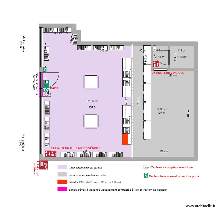 PHARMACIE HAUTS VALLONS APRES TRAVAUX SÉCURITÉ INCENDIE. Plan de 0 pièce et 0 m2