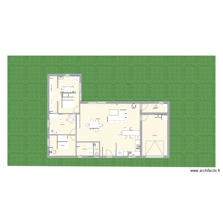 Projet 100m2B. Plan de 0 pièce et 0 m2