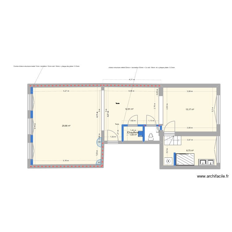 modif kai. Plan de 0 pièce et 0 m2