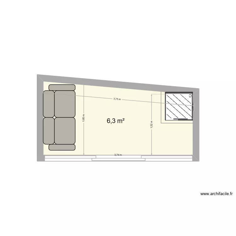 Piece Albufeira. Plan de 1 et 6 m² Piece Albufeira. Plan de 1 et 6 m²