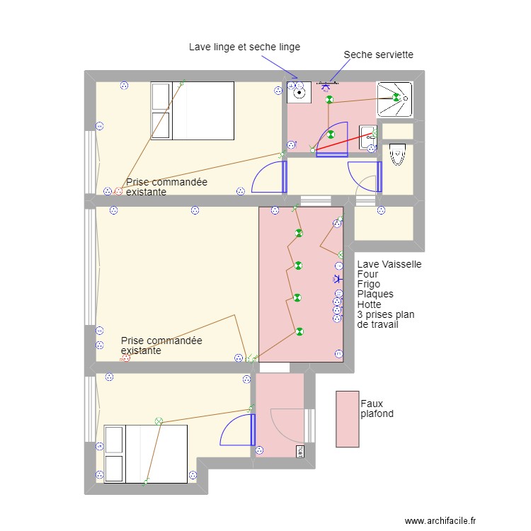 plan depaz ELEC. Plan de 9 pièces et 54 m2