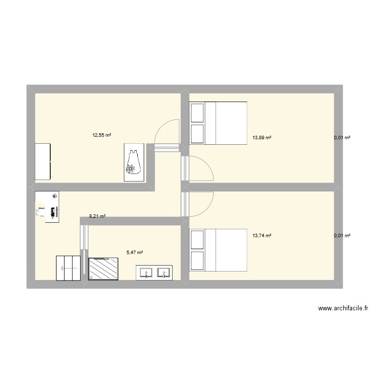 etage. Plan de 0 pièce et 0 m2