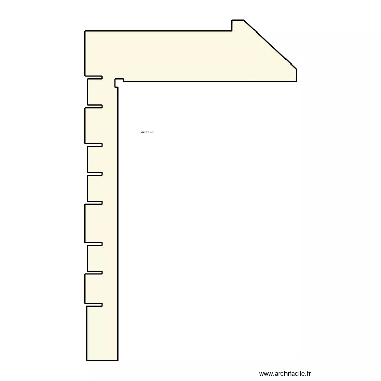 Le Chesnay 32 moxouris. Plan de 1 et 44 m² Le Chesnay 32 moxouris. Plan de 1 et 44 m²