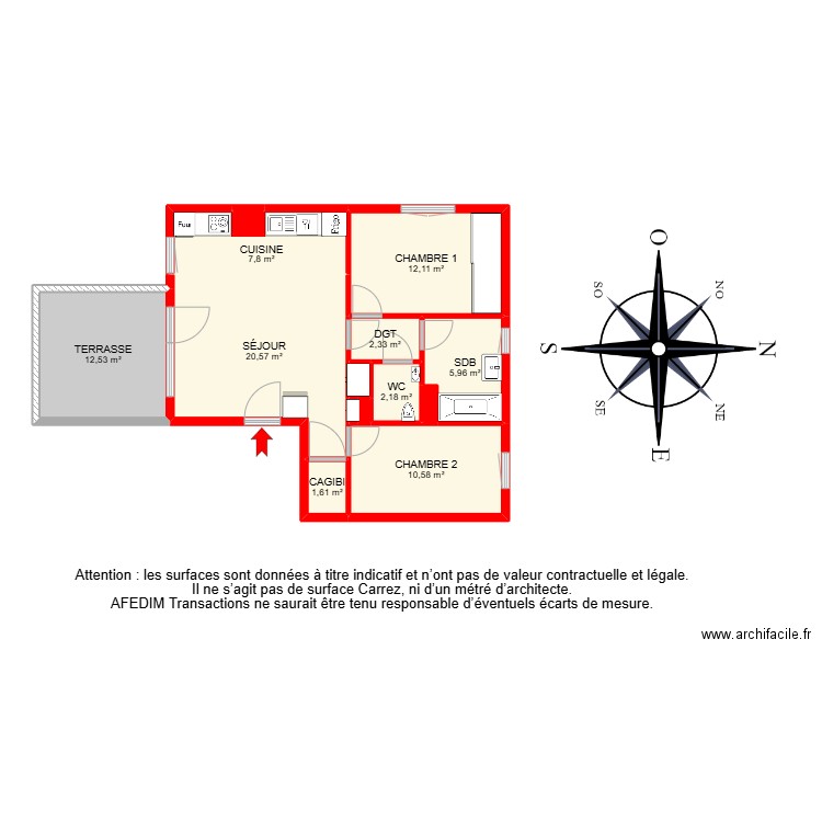 BI23530-. Plan de 16 pièces et 100 m2
