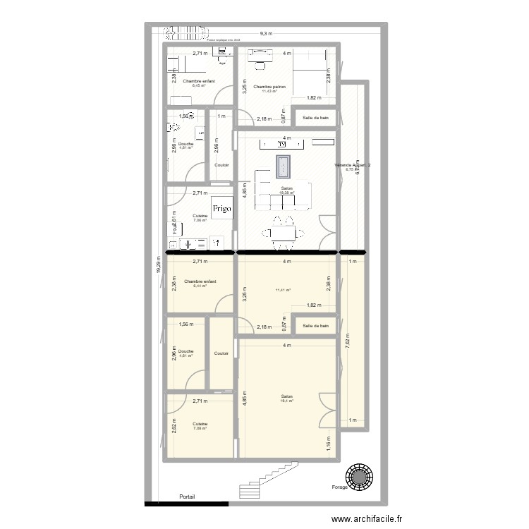 Plan M. Ella Appartements. Plan de 16 pièces et 120 m2