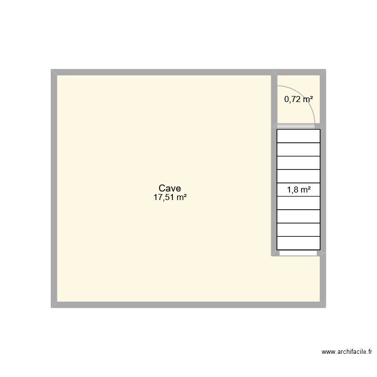 Jason Cave. Plan de 3 pièces et 20 m2