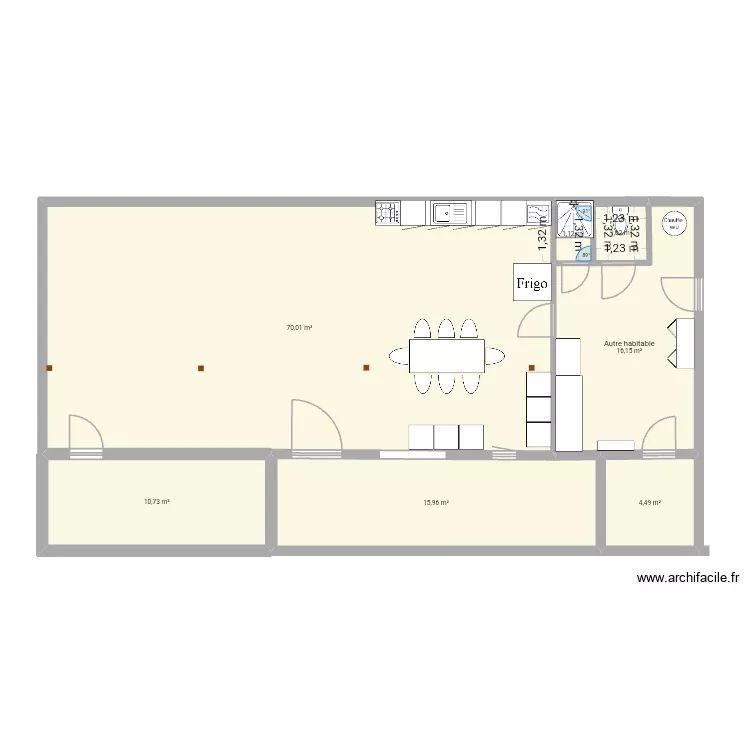 Tcc audun. Plan de 7  et 120 m²