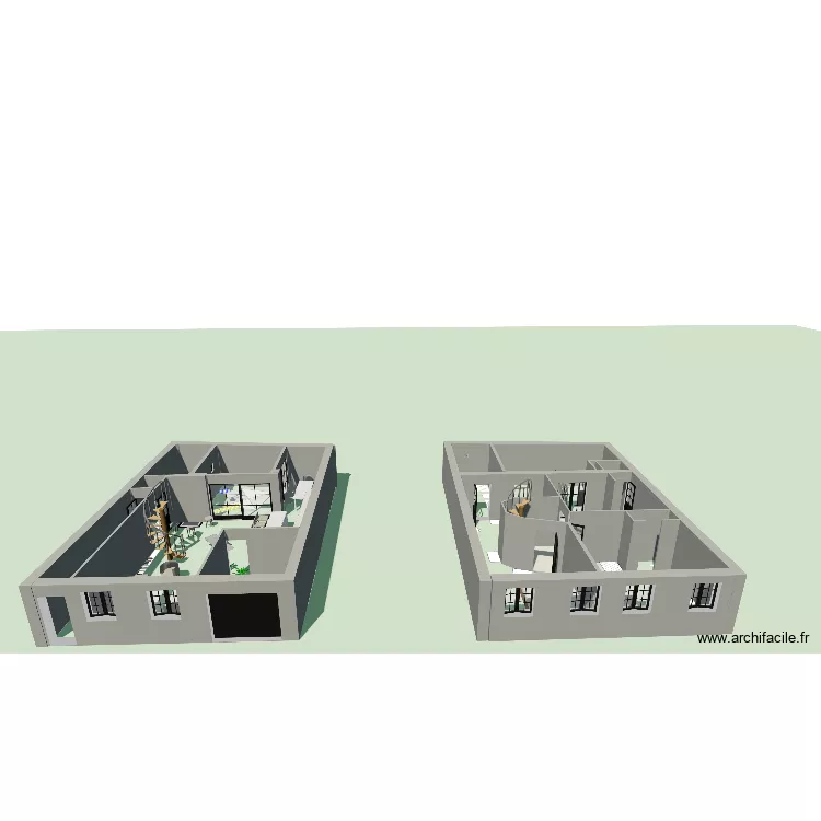 124 rdc et etage 1 option 2. Plan de 2 Pièces et 19 m² 124 rdc et etage 1 option 2. Plan de 2 Pièces et 19 m²