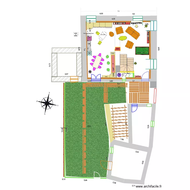 caoussado10f&eacute;+toits-coupes. Plan de 