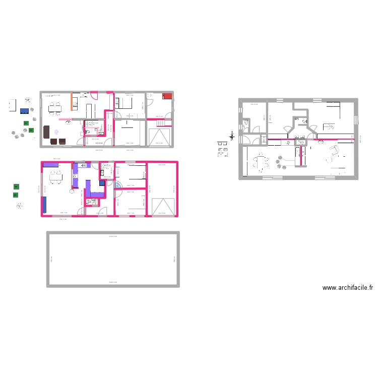 bene modifie 3. Plan de 14 pièces et 188 m2