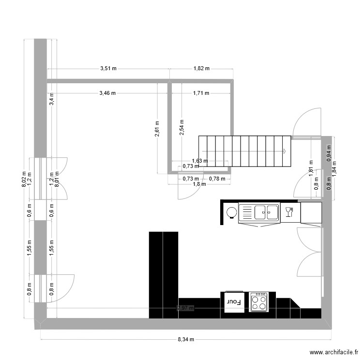RDC Champs. Plan de 0 pièce et 0 m2