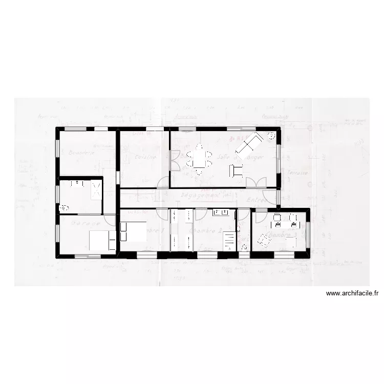 Maison Orthez v2. Plan de 