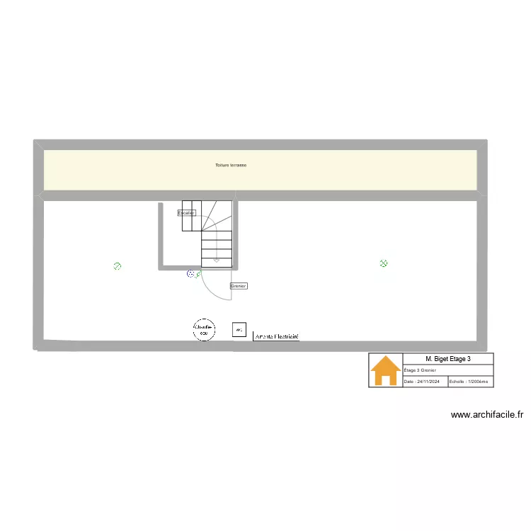 M. Biget Etage 3. Plan de 